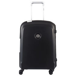 Delsey Belfort Plus 4 Wheel 55cm Cabin Suitcase, Black Black